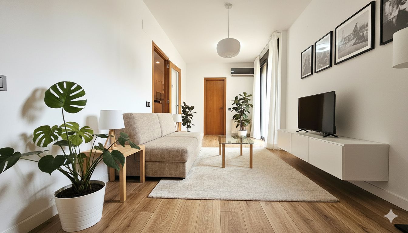 Sala d'estar de Pis en venda en Terrassa amb Aire condicionat, Parquet i Terrassa