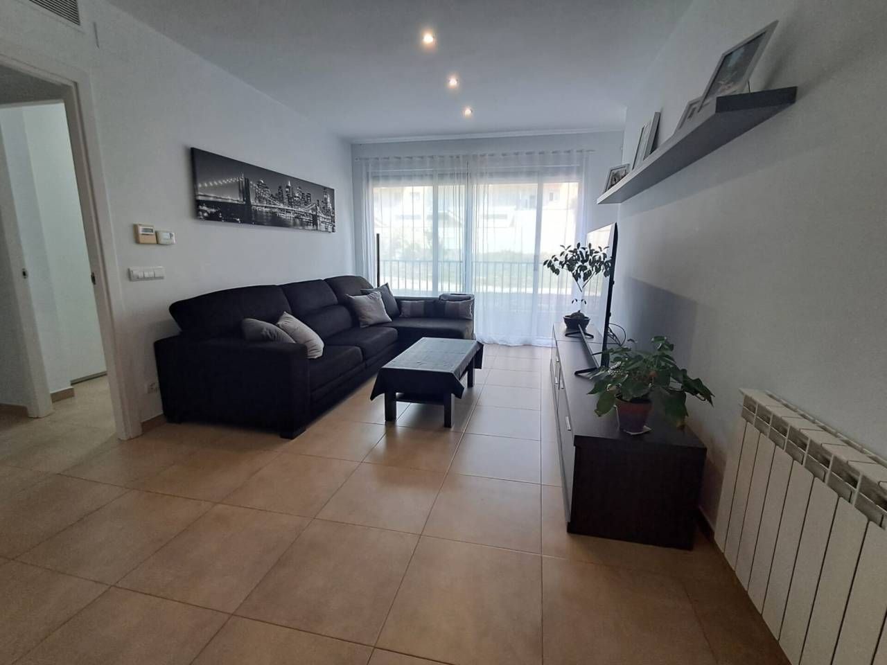 Living room of Flat for sale in Blanes  with Air Conditioner, Heating and Parquet flooring