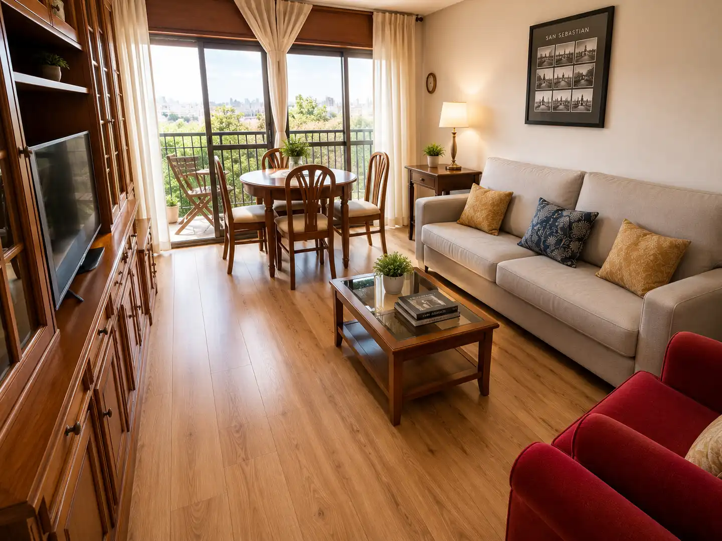 Sala de estar de Piso de alquiler en Santander con Calefacción, Terraza y Amueblado