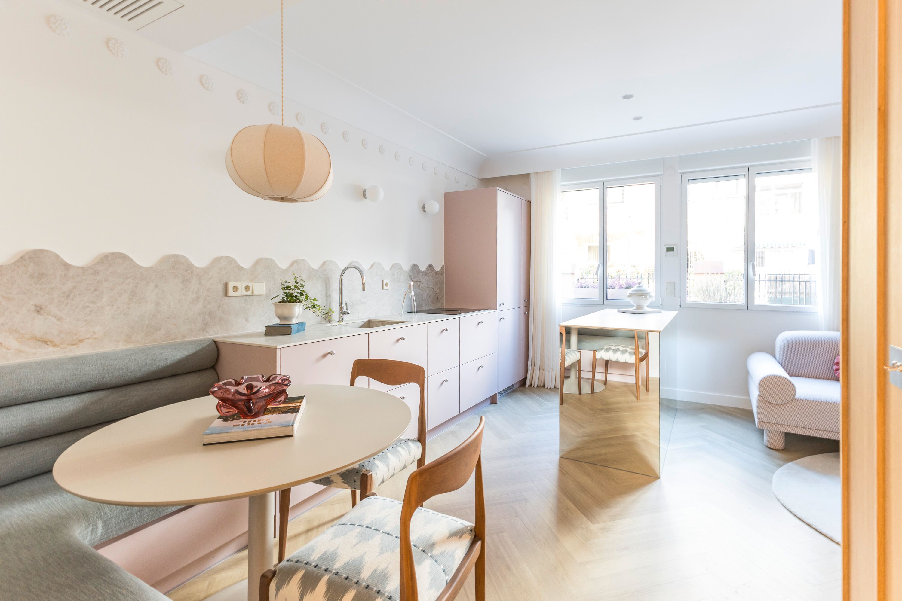 Kitchen of Apartment for sale in  Madrid Capital  with Air Conditioner, Heating and Furnished