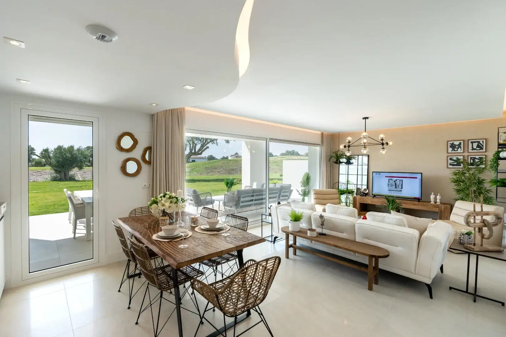 Comedor de Apartamento en venta en San Roque con Aire acondicionado, Calefacción y Jardín privado
