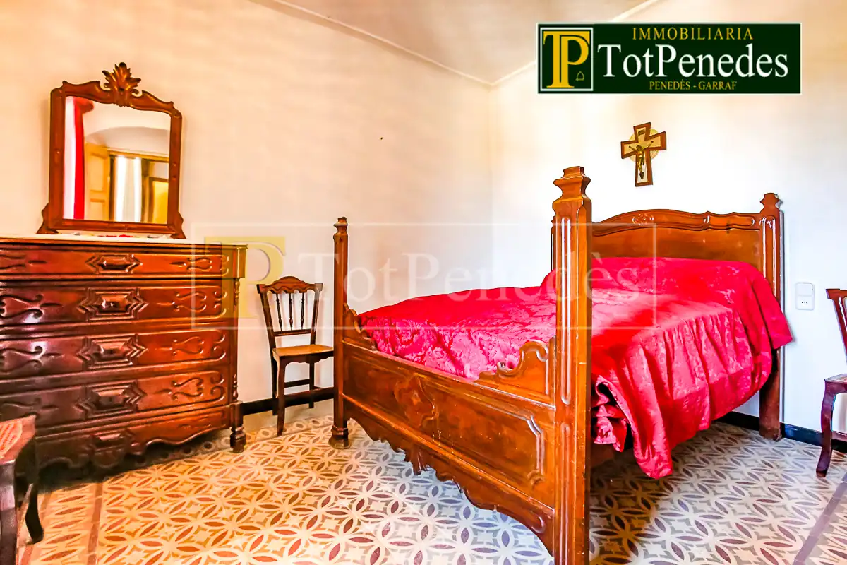 Schlafzimmer von Country house zur Miete in Font-rubí mit Klimaanlage, Heizung und Privatgarten