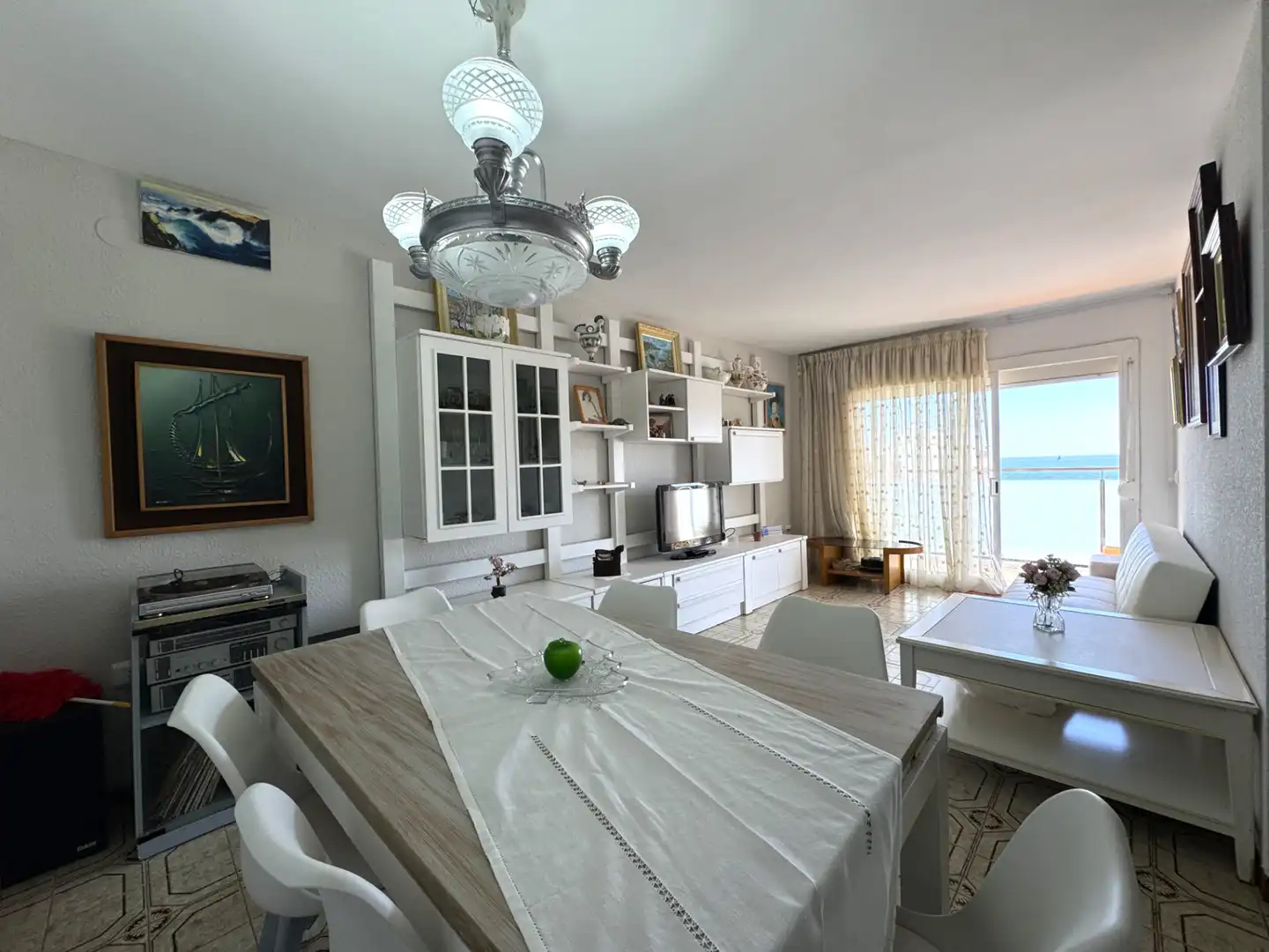 Living room of Flat for sale in Santa Susanna  with Terrace, Furnished and Balcony