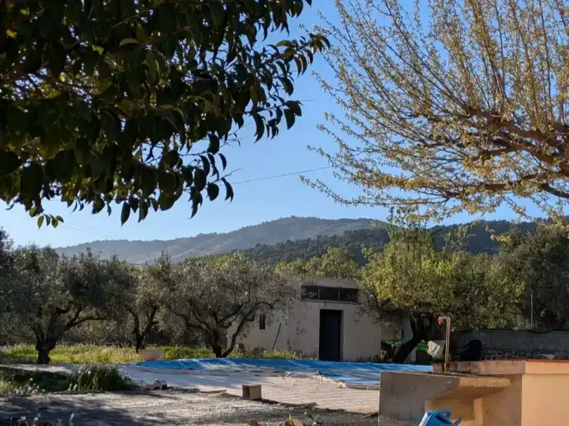 Vista exterior de Pis en venda en Onil amb Jardí privat, Traster i Piscina