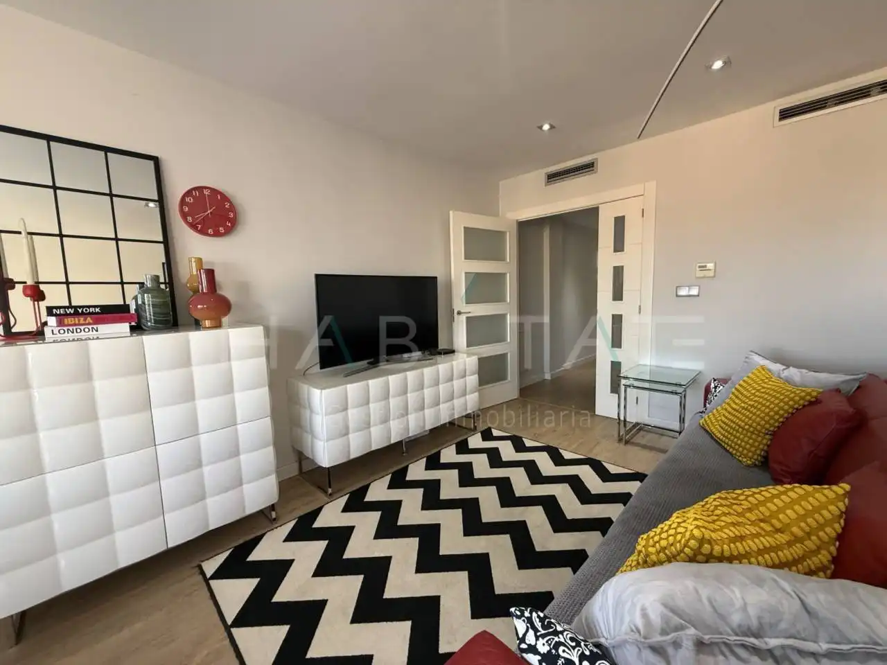 Sala de estar de Apartamento en venta en Pilar de la Horadada con Aire acondicionado, Amueblado y Balcón