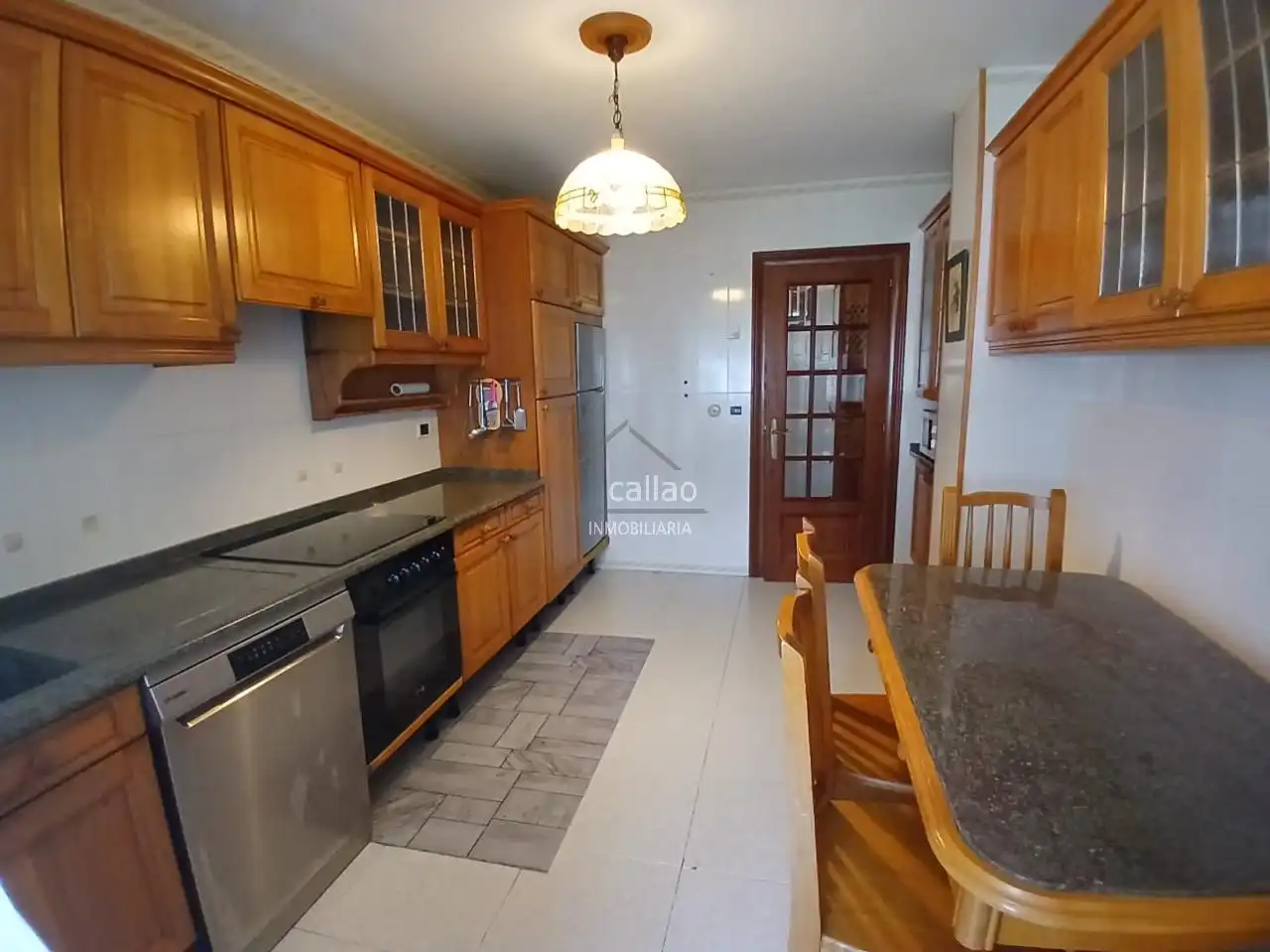 Kitchen of Flat for rent in Ferrol  with Heating, Parquet flooring and Furnished