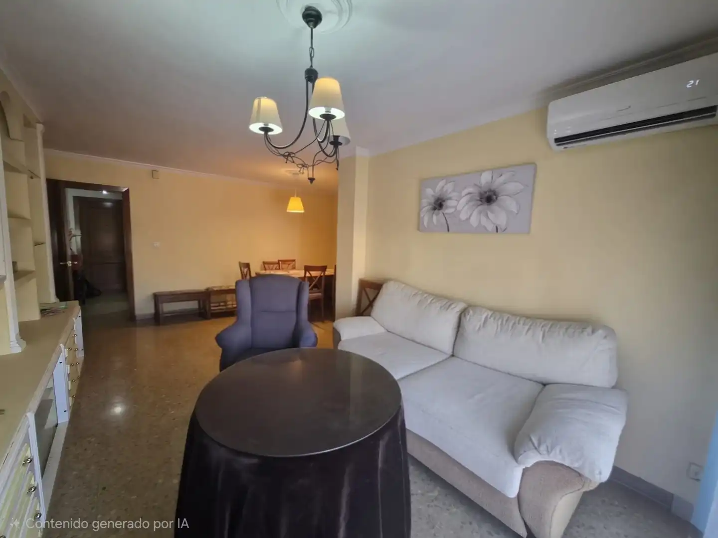 Living room of Flat for sale in Mérida  with Storage room, Furnished and Balcony