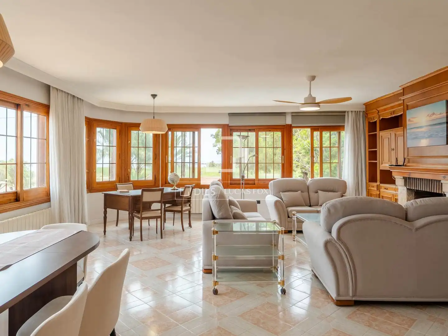Sala d'estar de Casa o xalet de lloguer en La Pobla de Farnals amb Aire condicionat, Calefacció i Terrassa