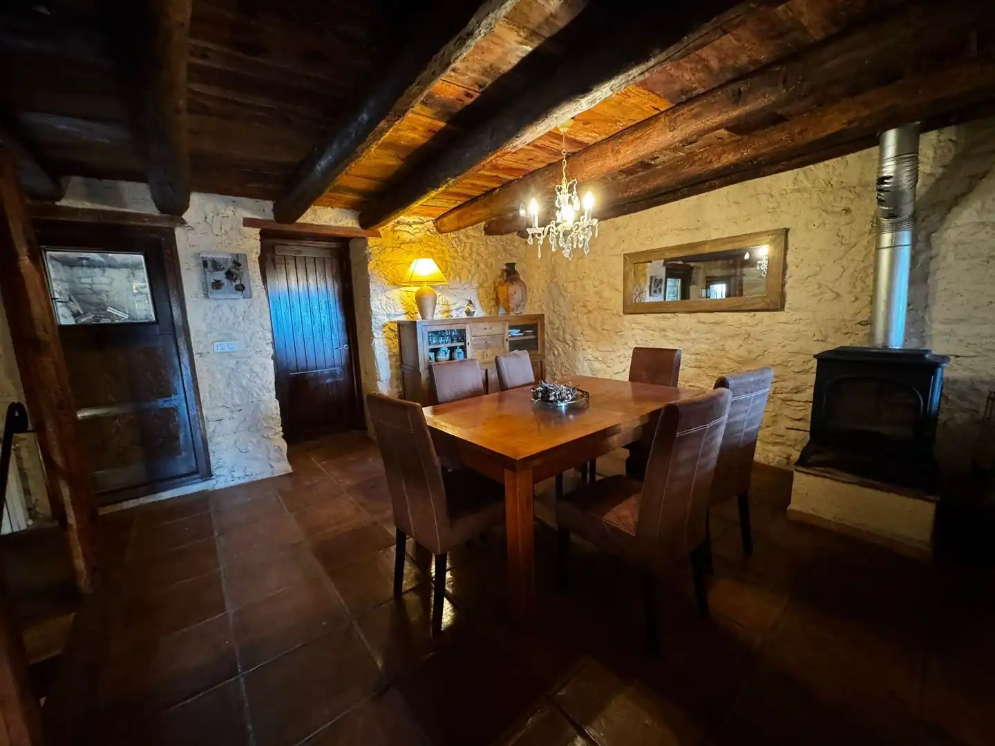 Comedor de Finca rústica en venta en La Pobla de Benifassà con Calefacción, Jardín privado y Terraza