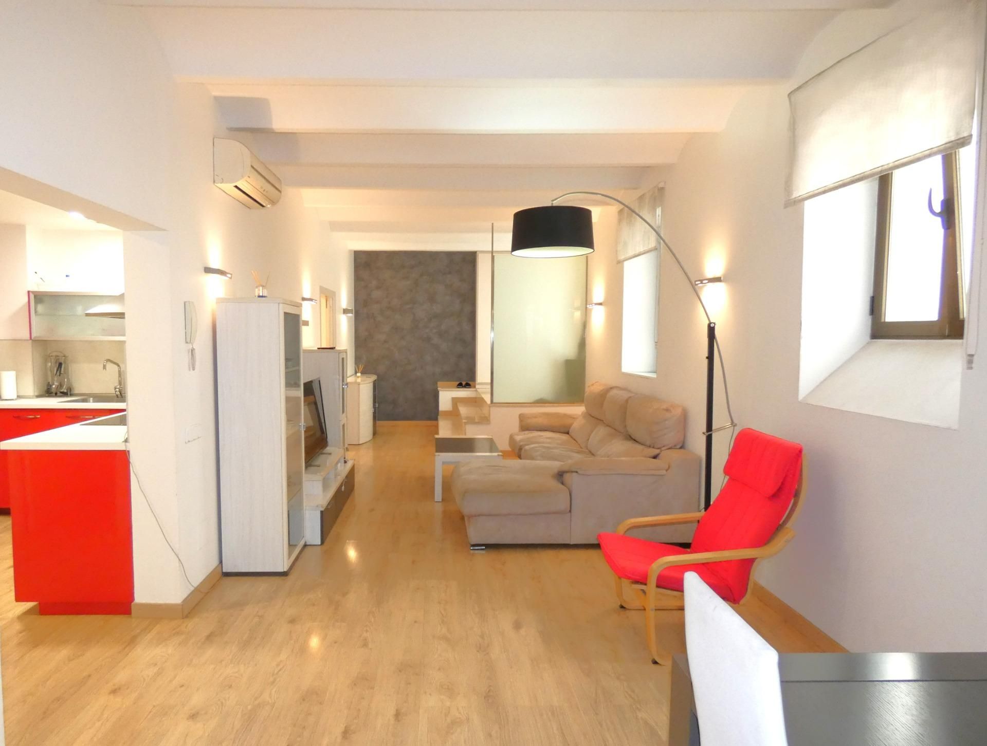 Sala d'estar de Pis en venda en  Barcelona Capital amb Aire condicionat, Calefacció i Parquet