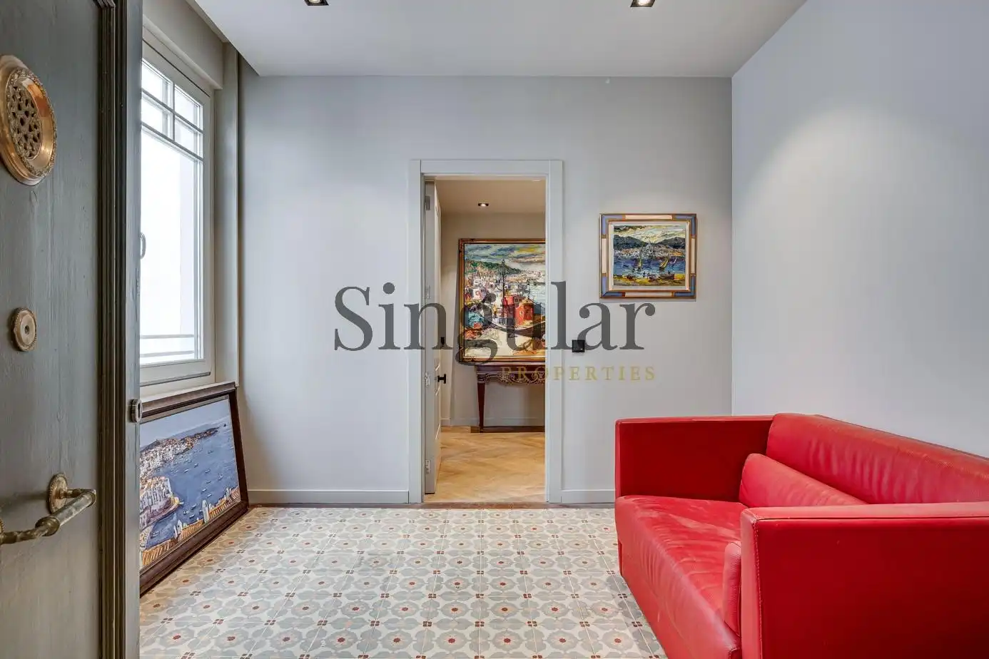Sala d'estar de Pis en venda en Barcelona amb Aire condicionat i Calefacció