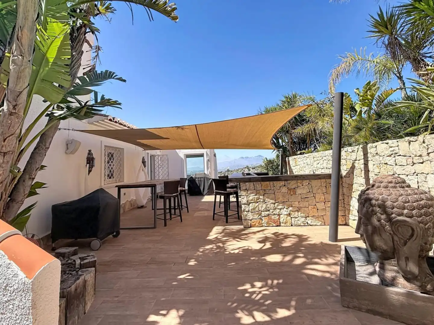 Terrassa de Casa o xalet en venda en Benitachell / El Poble Nou de Benitatxell amb Aire condicionat, Calefacció i Jardí privat