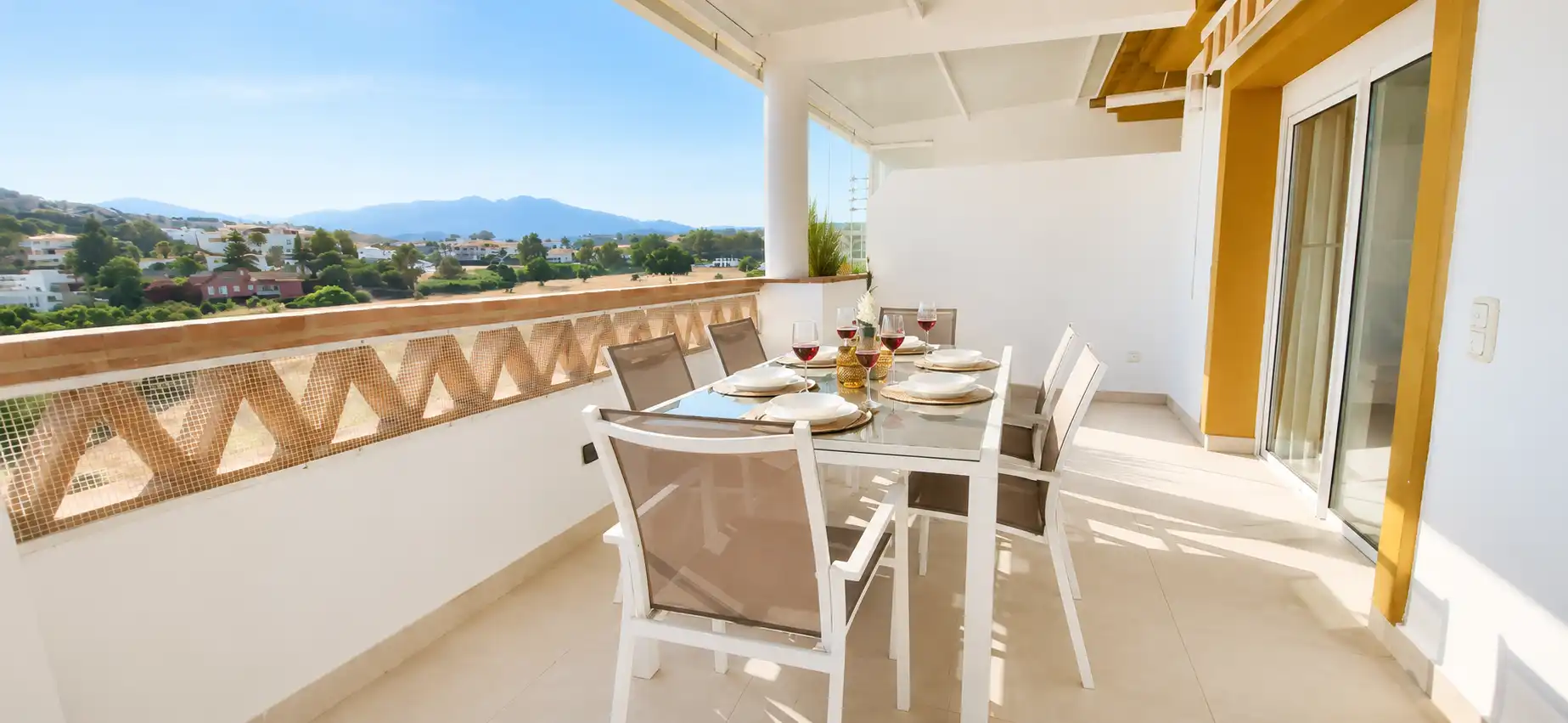 Terraza de Apartamento de alquiler en Mijas con Aire acondicionado, Calefacción y Terraza