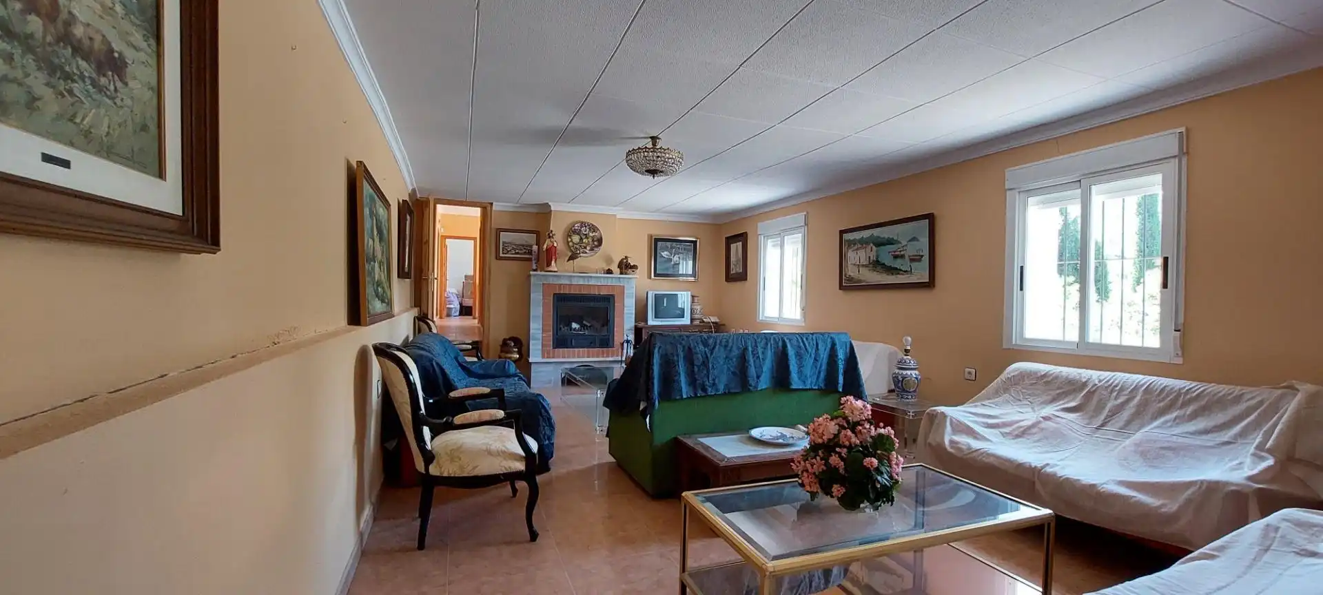 Sala de estar de Finca rústica en venta en Nerpio con Jardín privado, Terraza y Amueblado