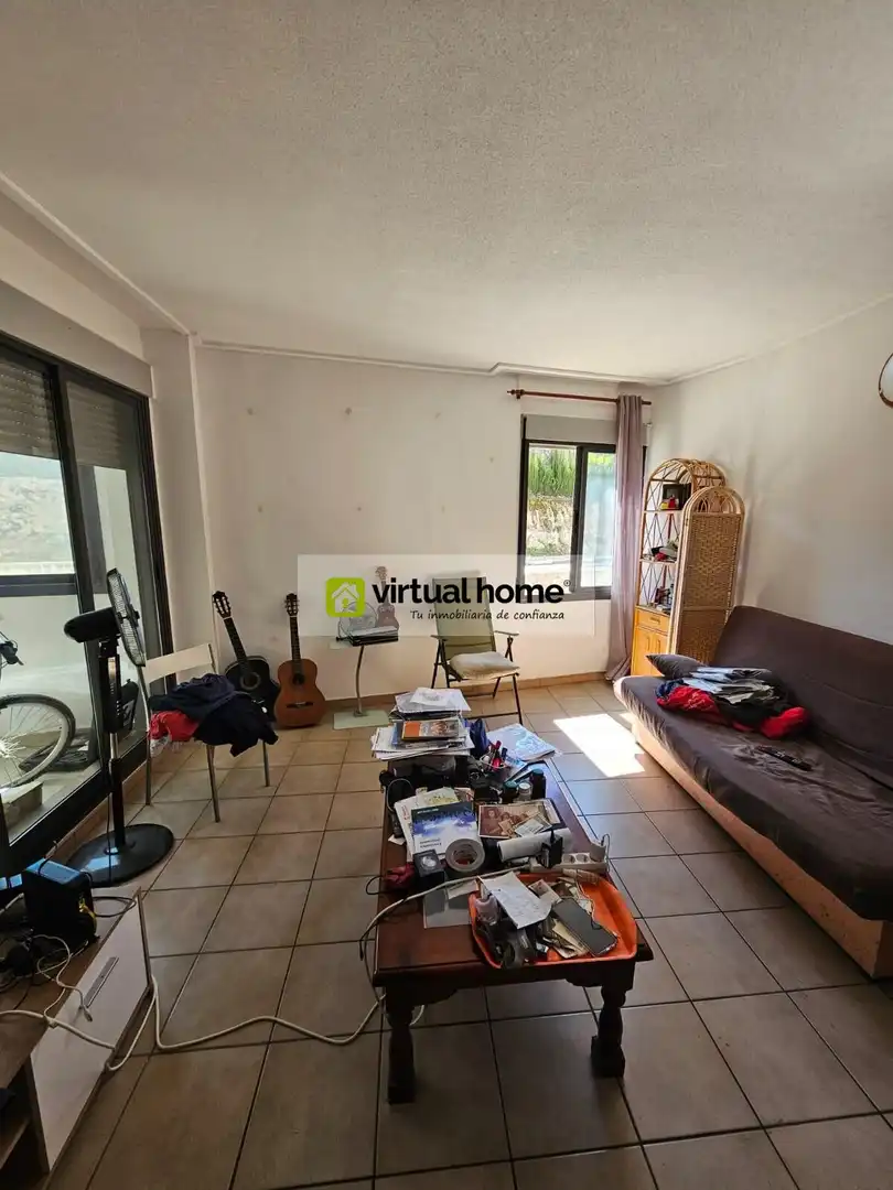 Living room of Flat for sale in Benimantell  with Air Conditioner, Terrace and Furnished