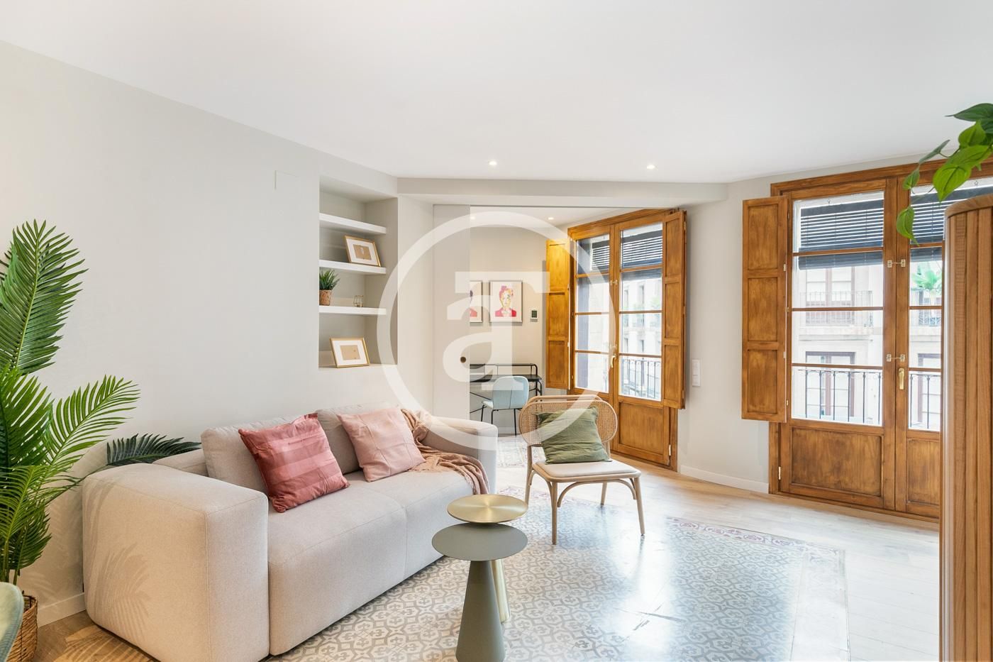 Living room of Flat to rent in  Barcelona Capital  with Air Conditioner, Heating and Furnished