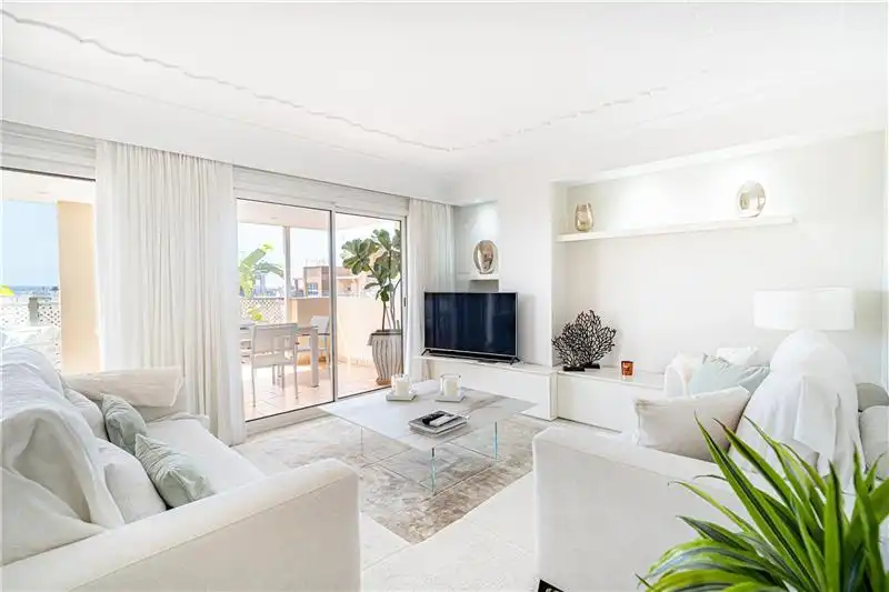 Sala d'estar de Àtic en venda en  Palma de Mallorca amb Aire condicionat i Terrassa