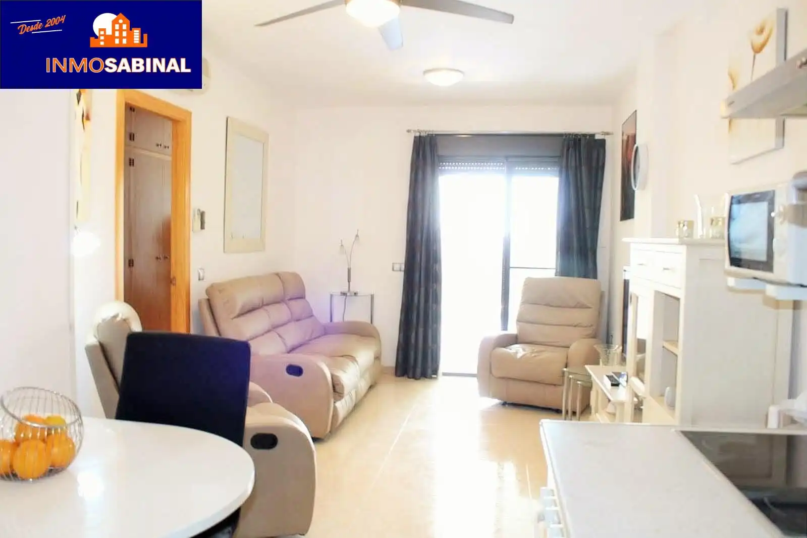 Living room of Flat for sale in Vícar  with Air Conditioner, Heating and Terrace