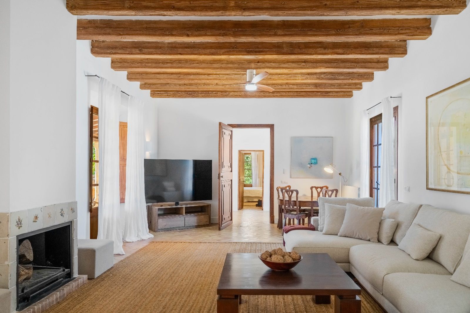 Living room of Country house for sale in Campanet  with Air Conditioner, Heating and Private garden