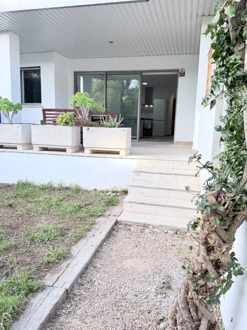 Terraza de Apartamento en venta en Santa Eulària des Riu con Aire acondicionado, Calefacción y Jardín privado