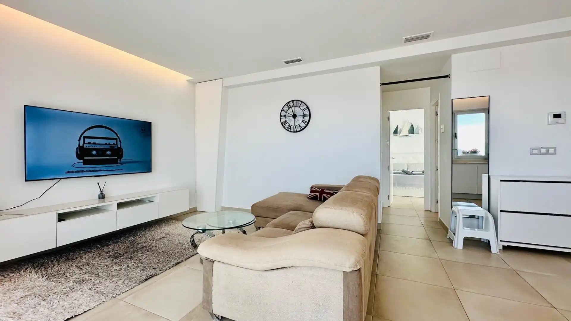 Sala de estar de Ático de alquiler en Finestrat con Aire acondicionado, Calefacción y Terraza