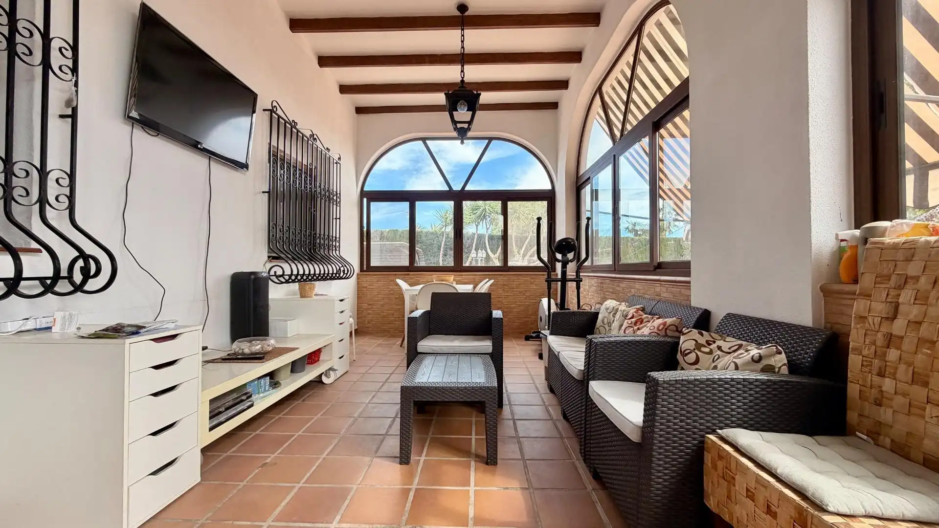 Living room of Houses for sale in Elche / Elx  with Air Conditioner, Private garden and Terrace
