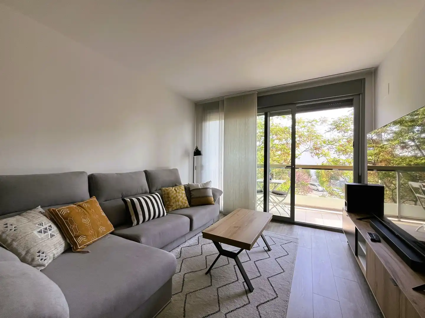 Sala de estar de Piso en venta en Mollet del Vallès con Aire acondicionado, Calefacción y Parquet