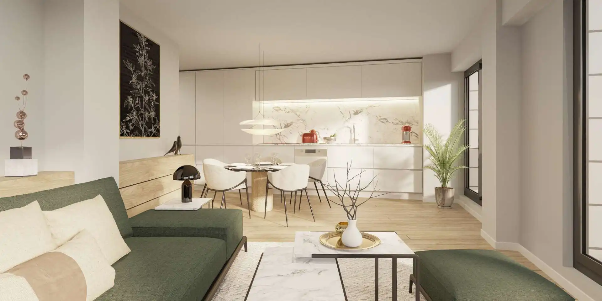 Sala d'estar de Apartament en venda en Marbella amb Aire condicionat, Calefacció i Terrassa