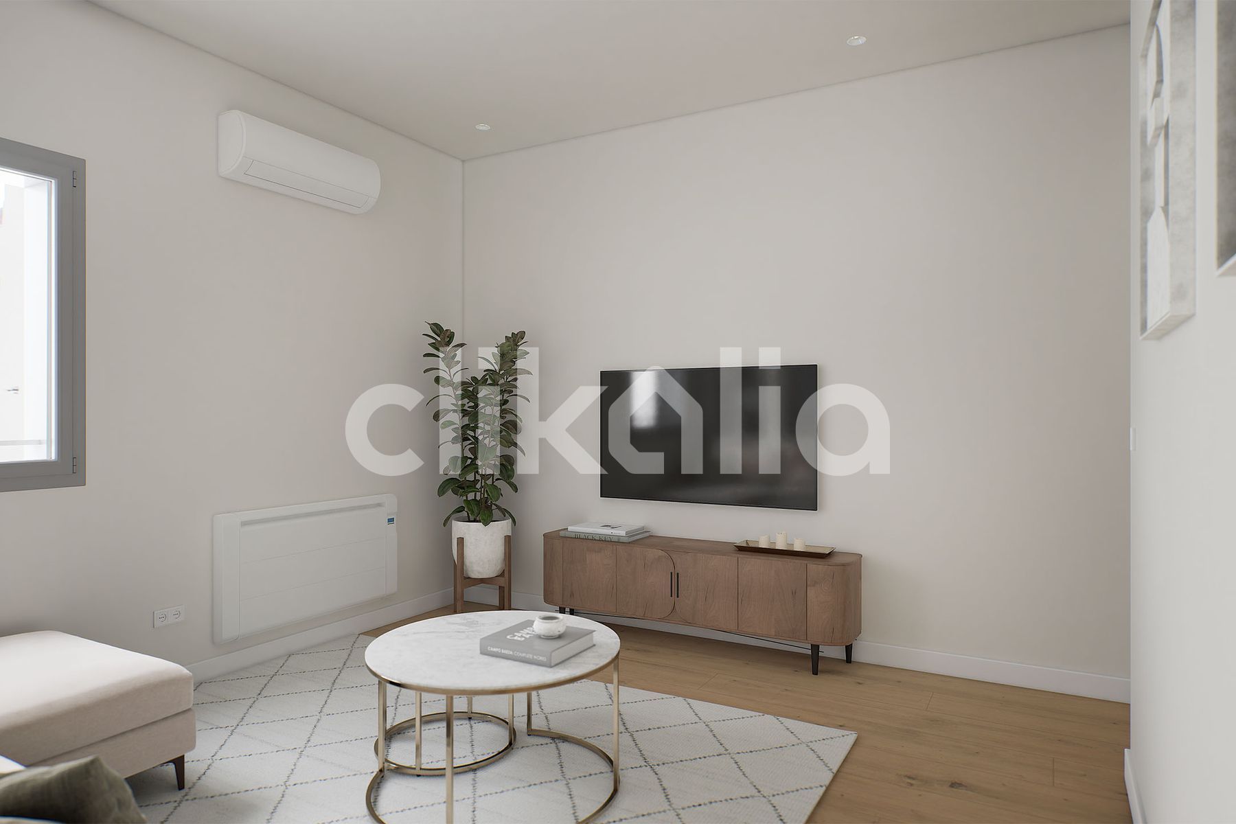Sala de estar de Piso en venta en  Madrid Capital con Aire acondicionado y Calefacción