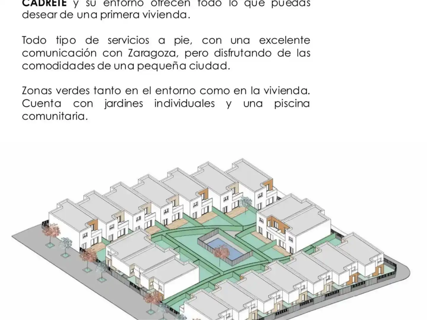 Garden of Detached homes for sale in Cadrete  with Air Conditioner, Swimming Pool and Balcony