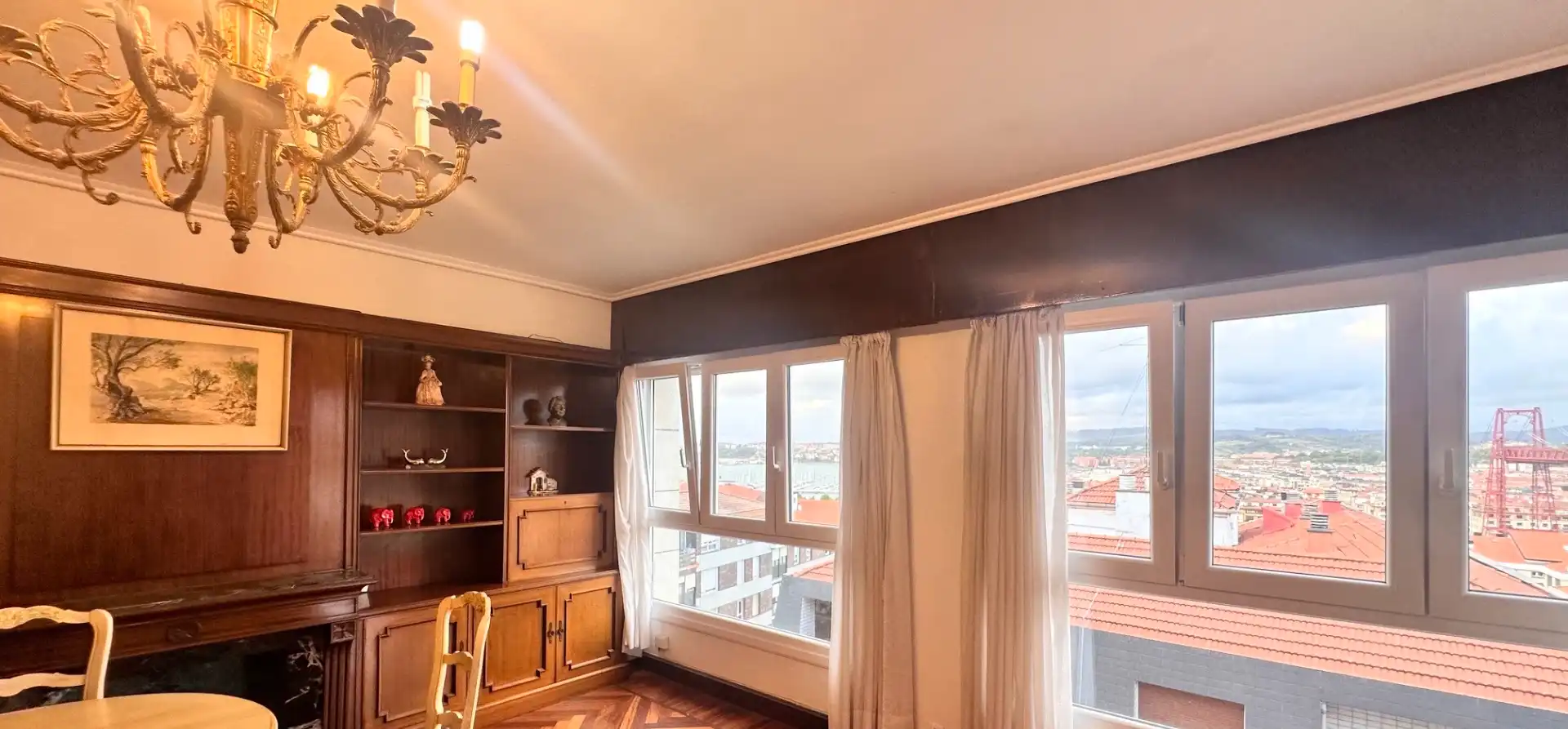 Wohnzimmer von Wohnung zum Verkauf in Portugalete mit Heizung, Terrasse und Möbliert