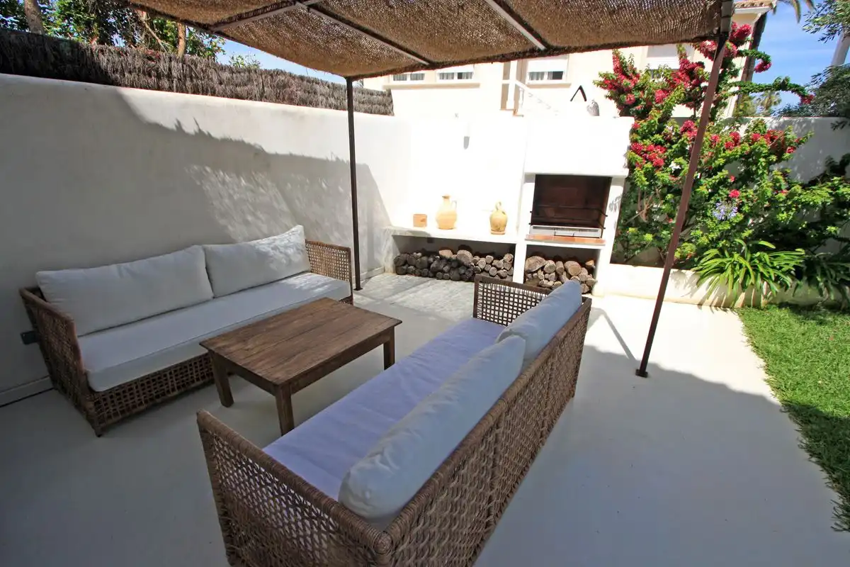 Terraza de Casa adosada en venta en Dénia con Jardín privado y Alarma