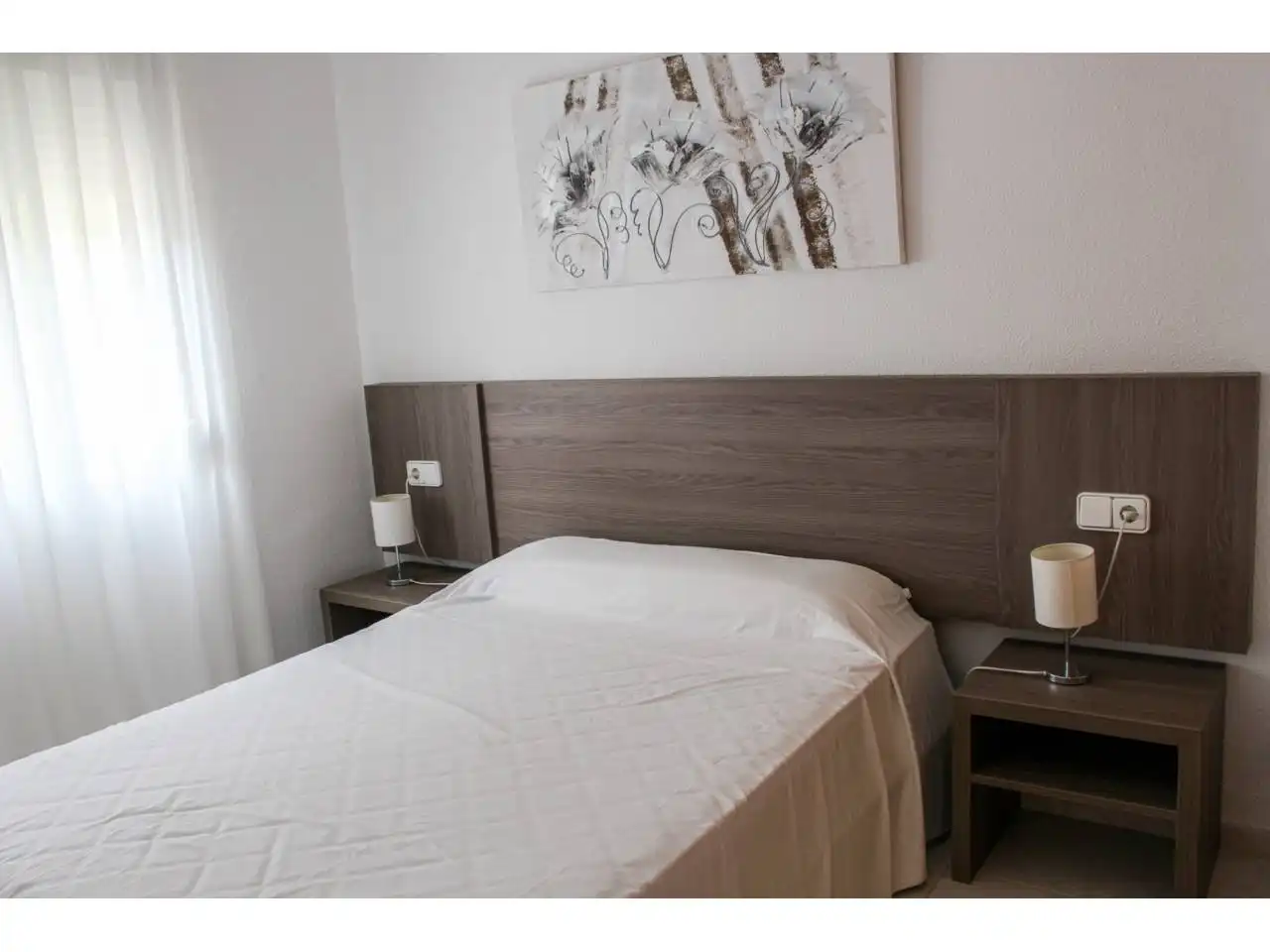 Schlafzimmer von Einfamilien-Reihenhaus zum Verkauf in Calpe / Calp mit Klimaanlage, Terrasse und Möbliert