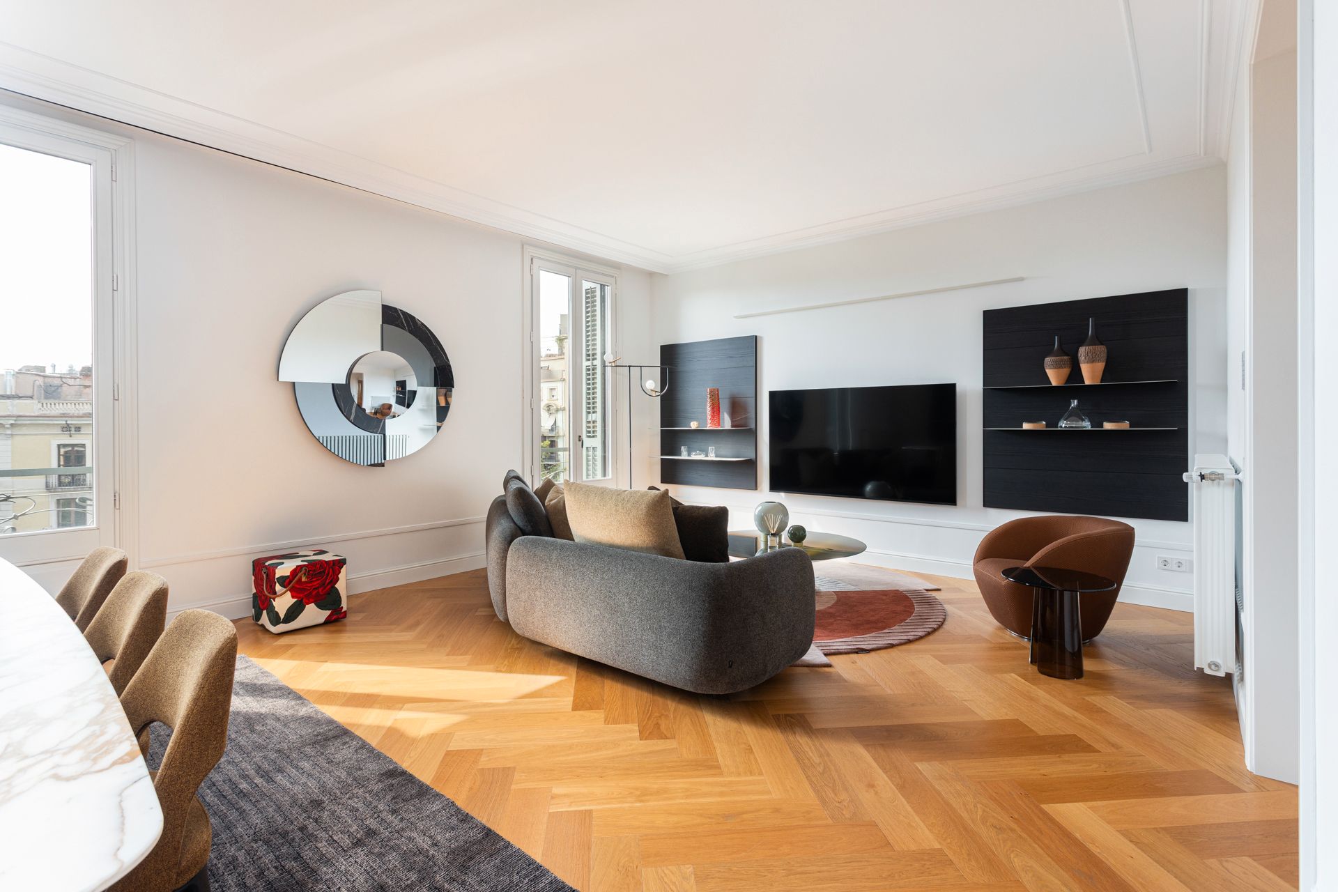 Sala d'estar de Pis en venda en  Barcelona Capital amb Aire condicionat, Calefacció i Parquet