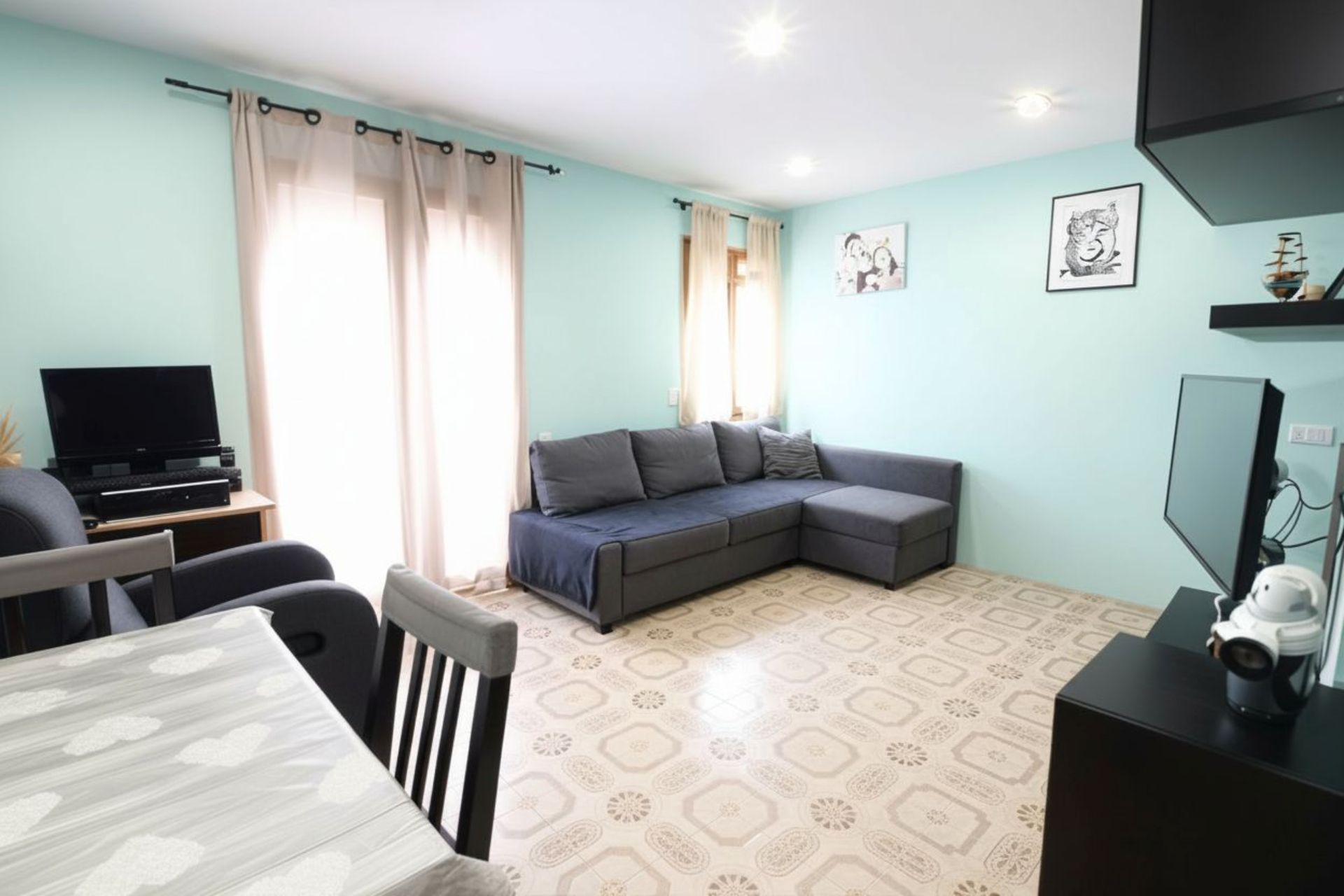 Sala d'estar de Pis en venda en  Barcelona Capital amb Balcó