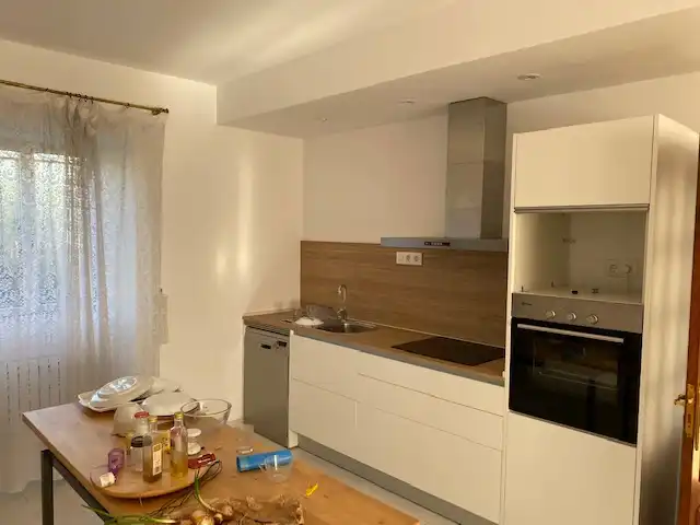 Cuina de Casa o xalet de lloguer amb opció a compra en Oroso amb Calefacció, Terrassa i Moblat