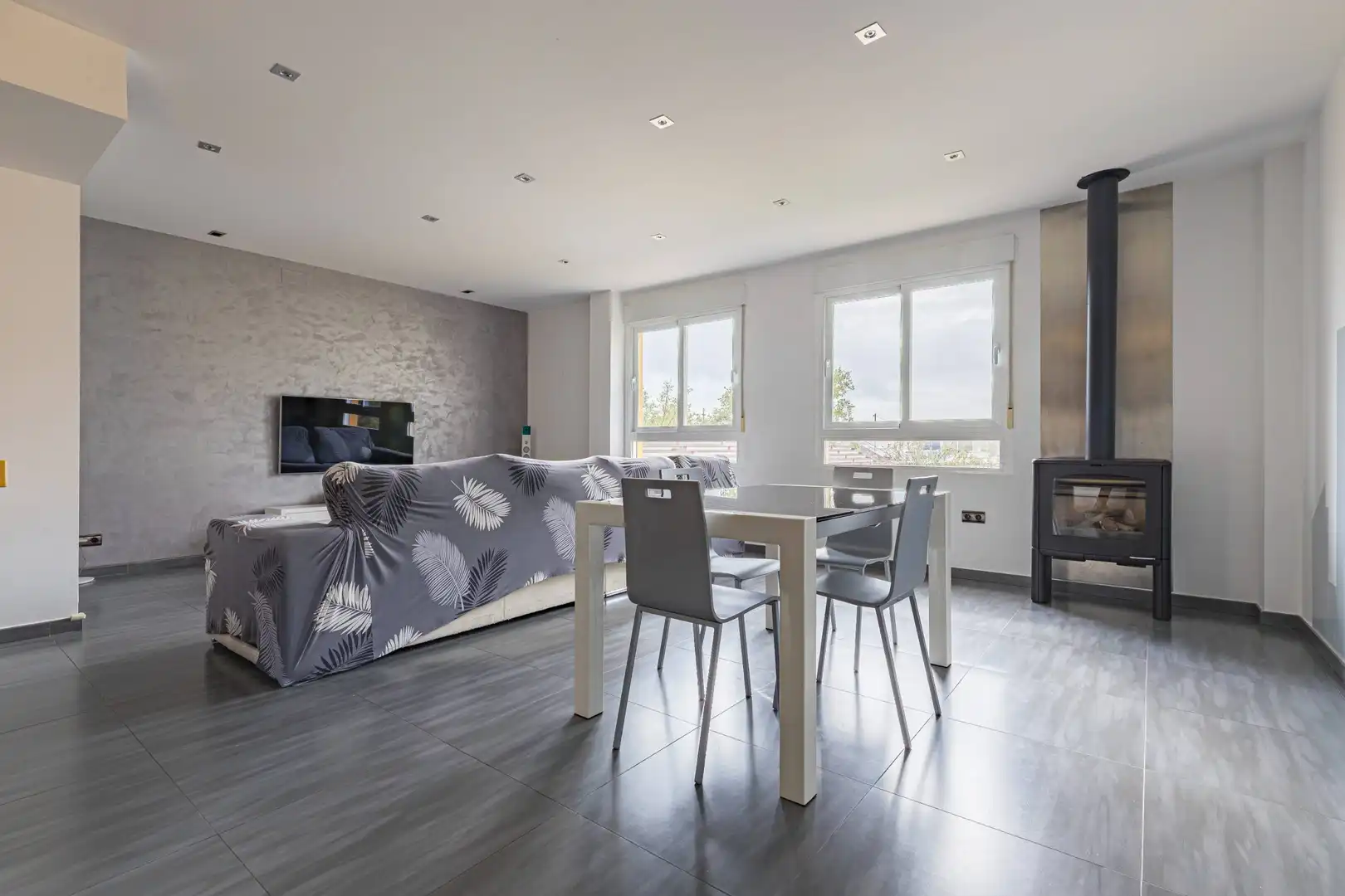 Sala de estar de Casa adosada en venta en Murcia con Aire acondicionado, Terraza y Trastero