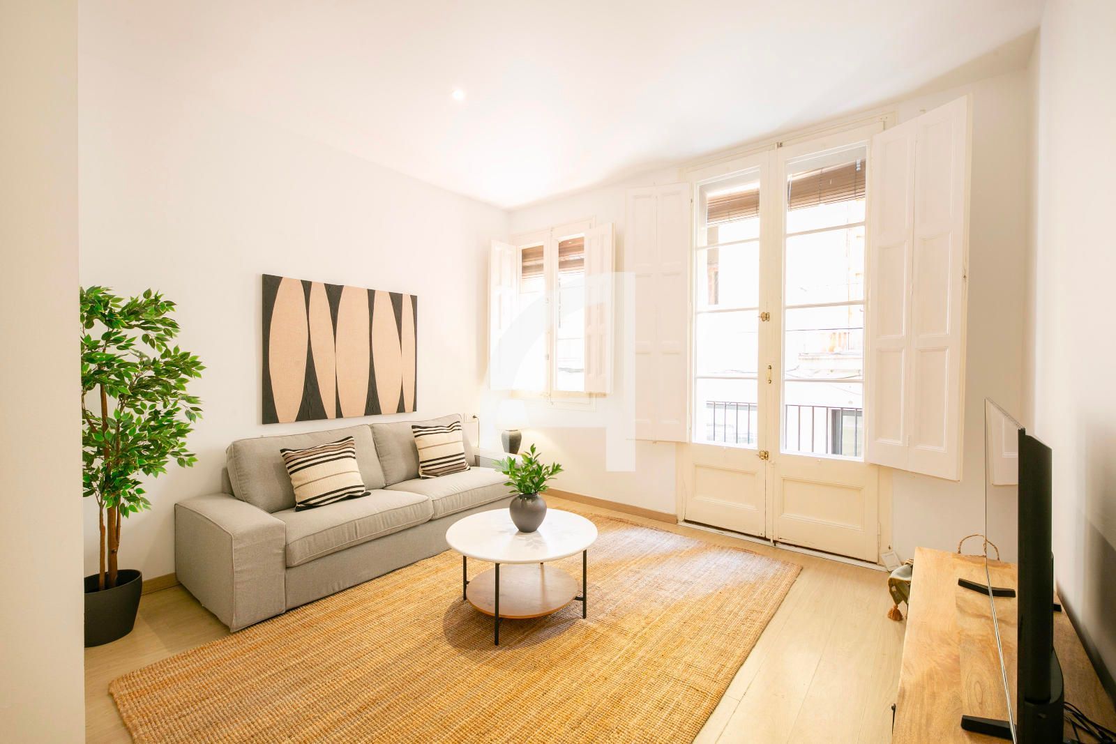 Living room of Flat to rent in  Barcelona Capital  with Parquet flooring, Terrace and Furnished