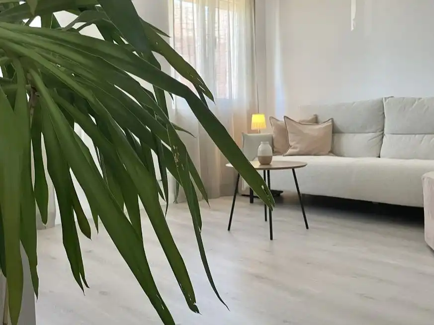 Sala d'estar de Pis en venda en Ponferrada amb Calefacció, Parquet i Moblat