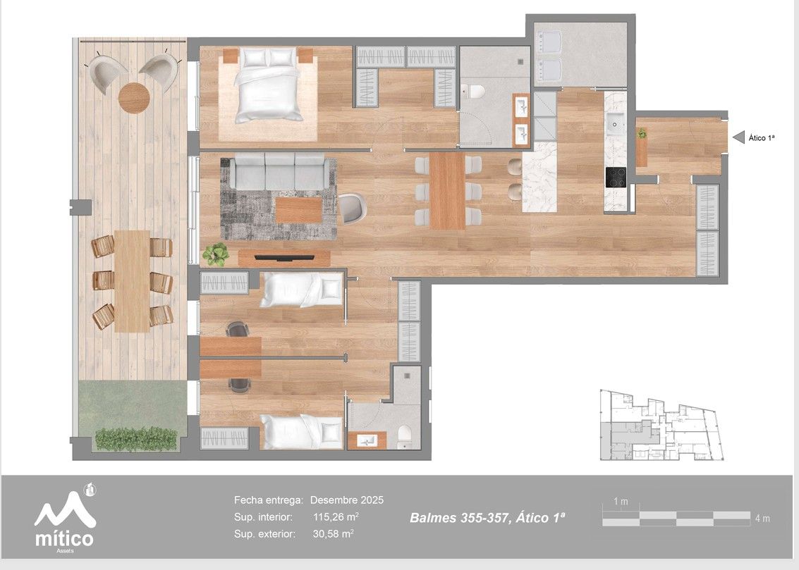 Ático en venta en Carrer de Balmes, 355, Sant Gervasi- Galvany, Sarrià - Sant Gervasi