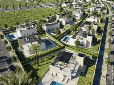 Xalet d'obra nova amb balcó en venda a Calle Urba. Jardines Almenara