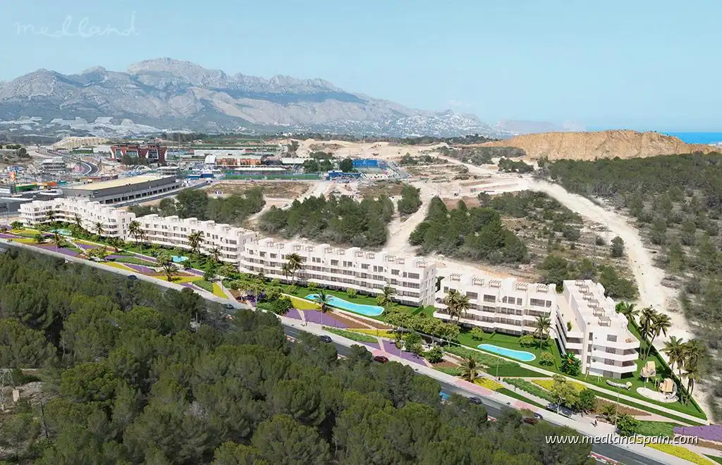 Vista exterior de Apartamento en venta en La Nucia con Aire acondicionado, Calefacción y Terraza