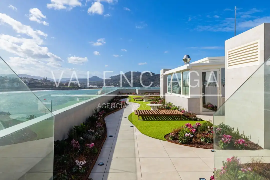 Terraza de Piso de alquiler en Donostia - San Sebastián  con Calefacción, Jardín privado y Trastero
