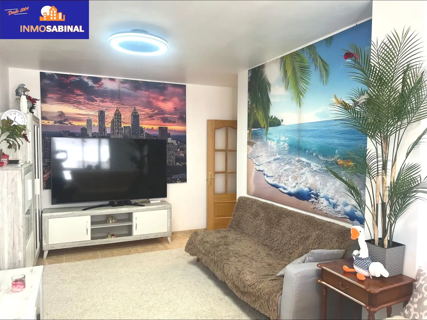 Sala de estar de Piso en venta en Roquetas de Mar con Amueblado