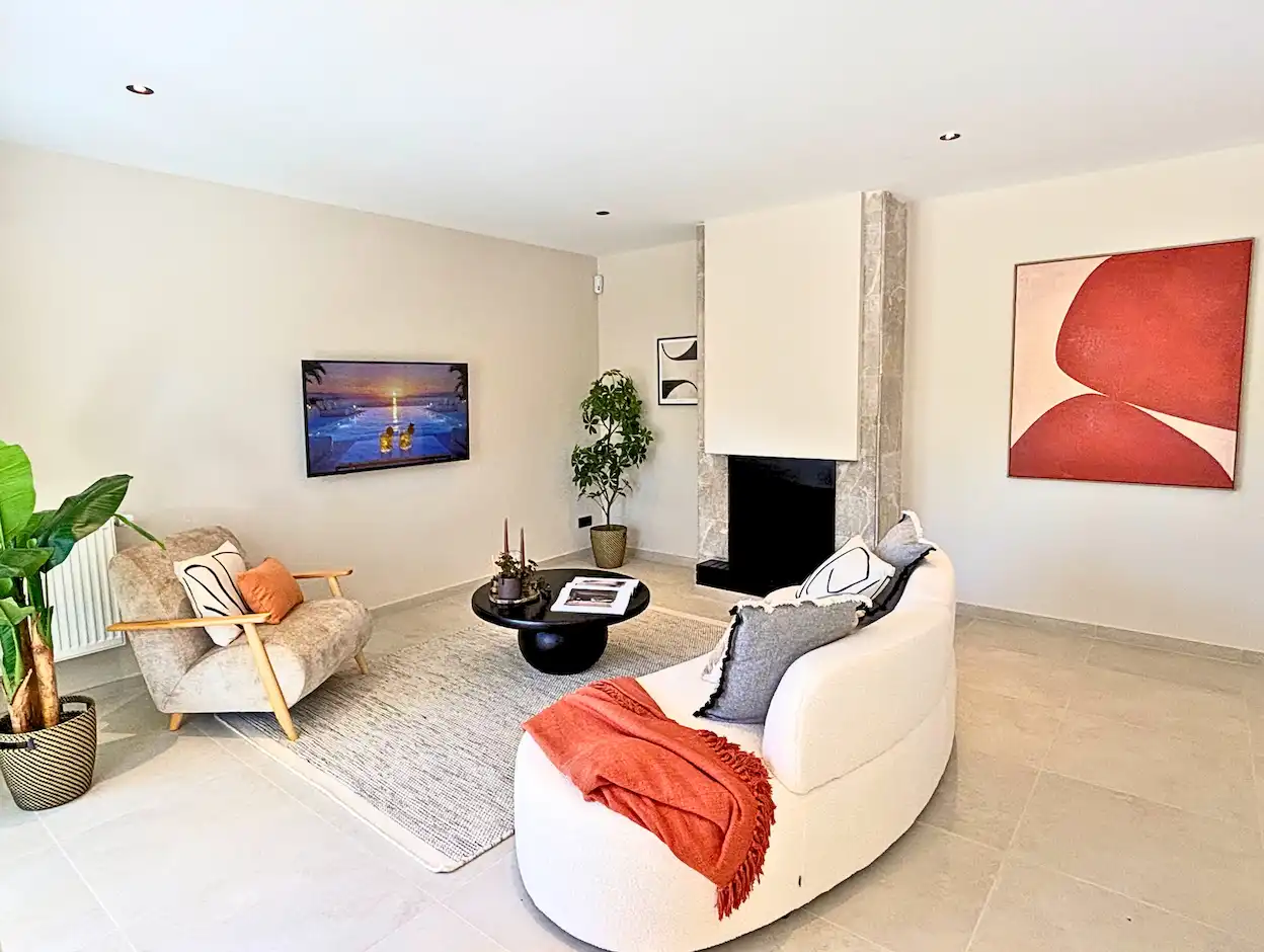 Sala d'estar de Casa o xalet en venda en  Palma de Mallorca amb Aire condicionat, Calefacció i Jardí privat