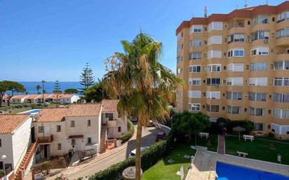 Vista exterior de Estudi de lloguer en Mijas amb Aire condicionat, Terrassa i Piscina comunitària