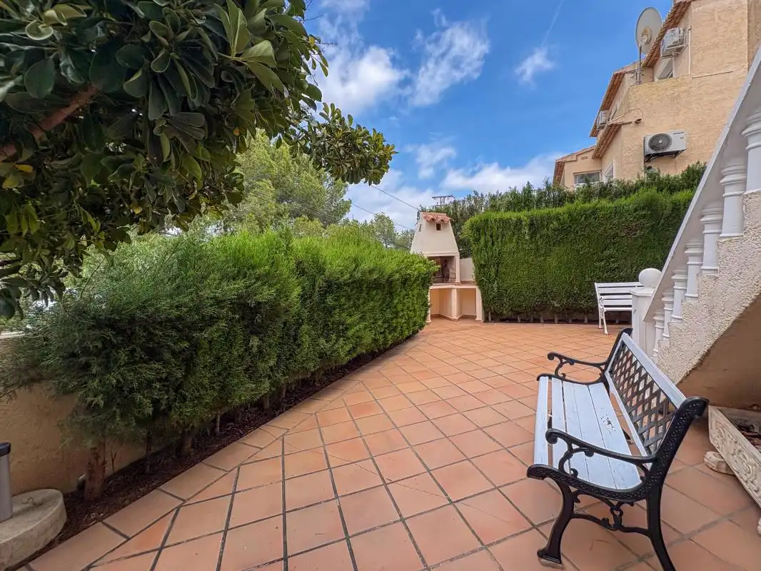 Terrassa de Casa adosada en venda en Benissa amb Aire condicionat, Calefacció i Jardí privat