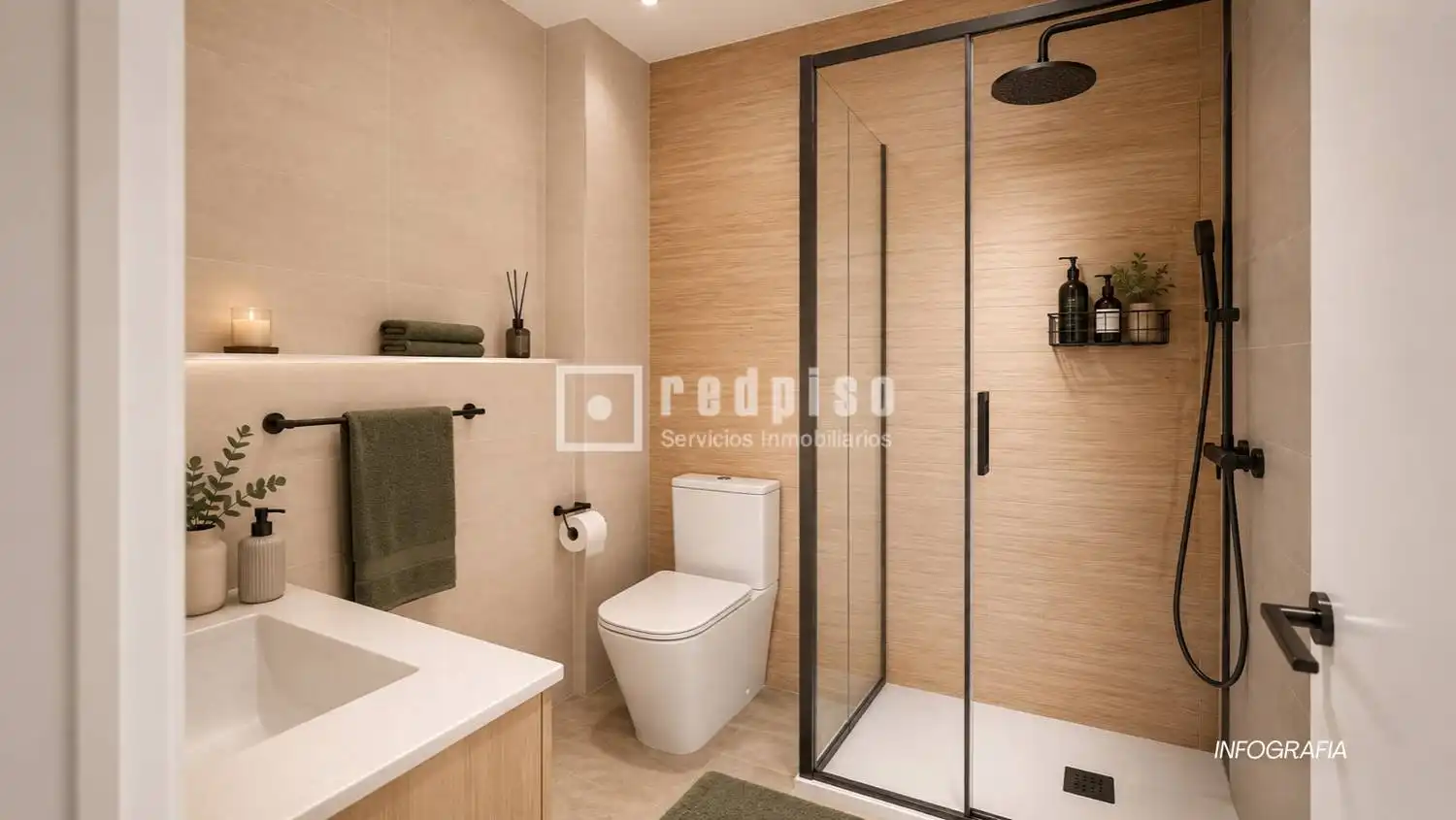 Baño de Estudio en venta en Málaga con Aire acondicionado, Calefacción y Terraza