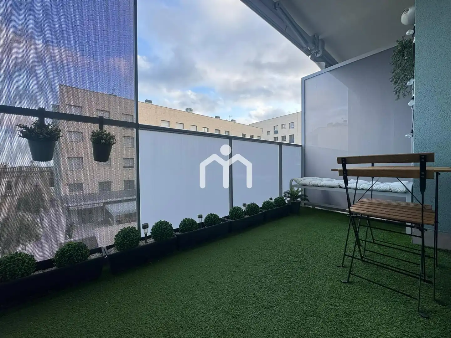 Terrace of Flat for sale in Badalona  with Air Conditioner, Heating and Parquet flooring