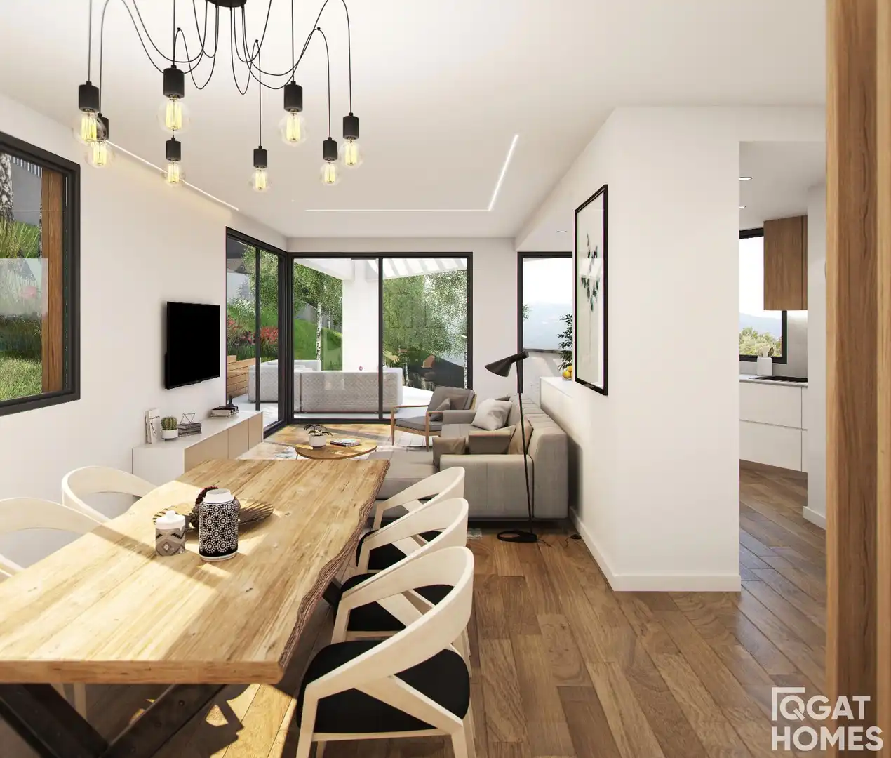 Living room of Houses for sale in Sant Cugat del Vallès  with Air Conditioner, Heating and Storage room